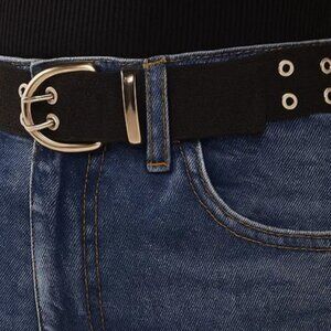 Girl's Grommet Belt Art Class Black S NWT